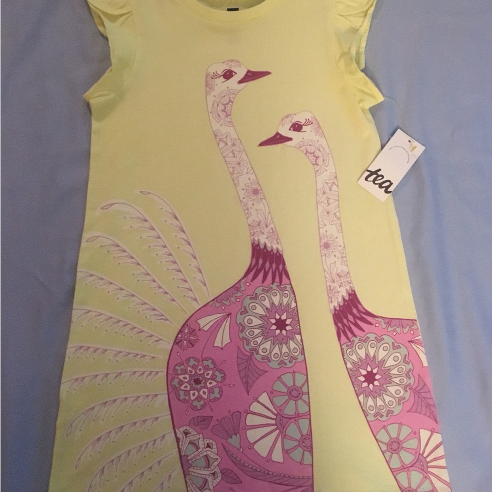 NWT Tea Collection Cotton Peacock Dress